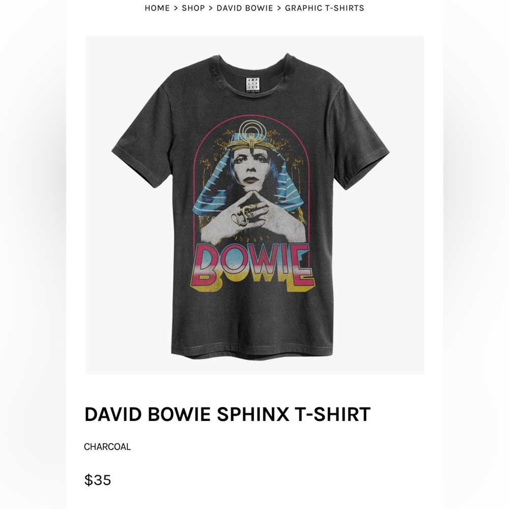 Bowie band T-shirt - size small. NWOT
